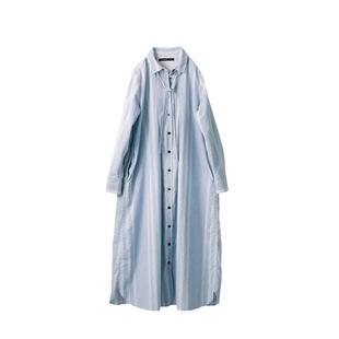 桑妮库拉/Sunny clouds 女式纯棉条纹衬衫裙舒适连衣裙
