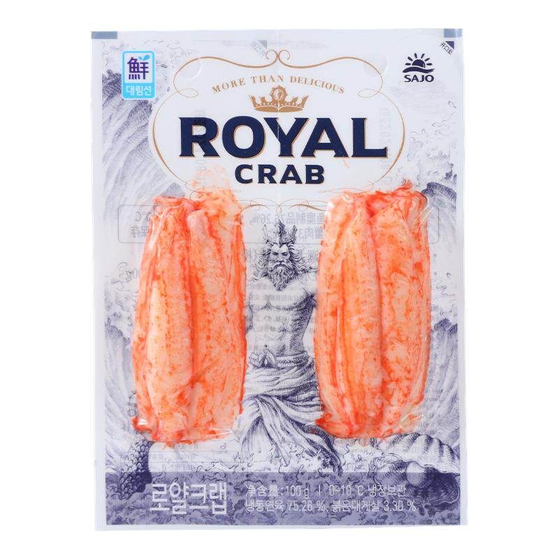 韩国进口思潮大林官方旗舰店皇家蟹肉棒手撕蟹柳开袋即食海鲜100g