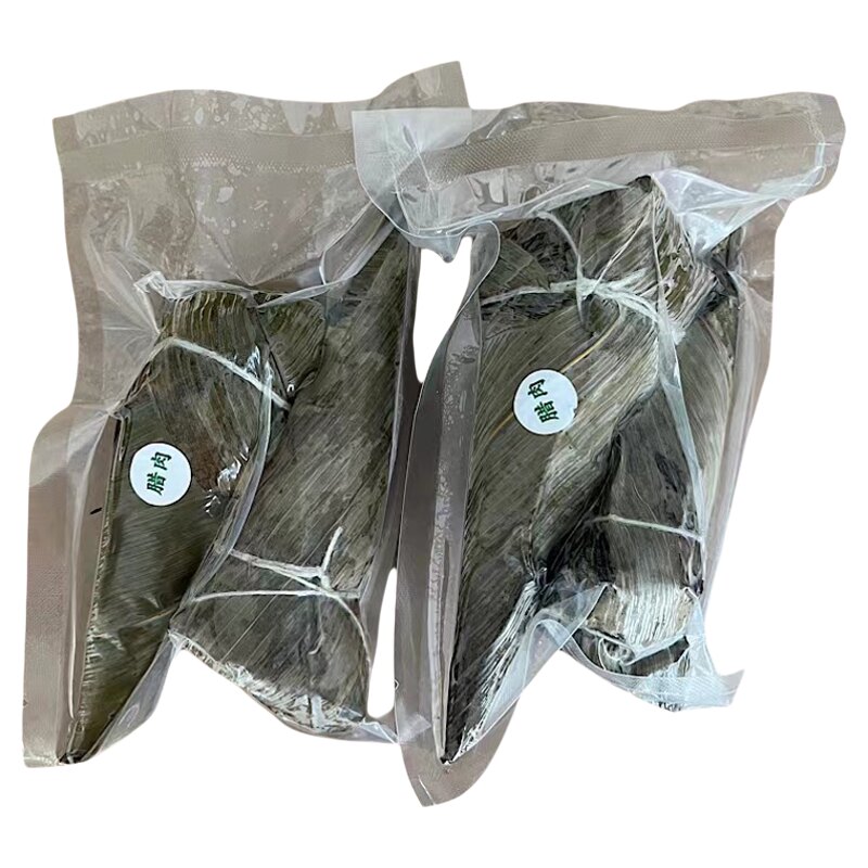 端午节农家手工茴香腊肉糯米粽子湖北蕲春三角山特产新鲜真空袋装