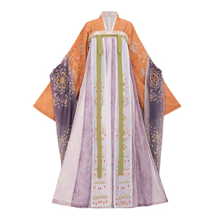 花朝记|菱鸾镜|唐制对襟衫齐胸交窬裙传统汉服提花绣花文物纹样