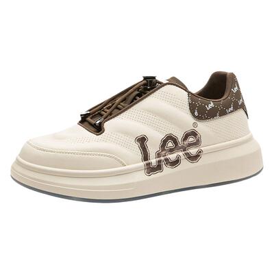 Lee春季新款厚底真皮板鞋