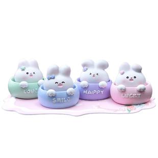 可爱摇头萌兔汽车摆件车载车内饰品女创意车上中控台装饰用品大全