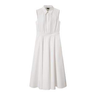 【含棉】Scofield女装通勤日常无袖A摆衬衫连衣裙2026夏季新品