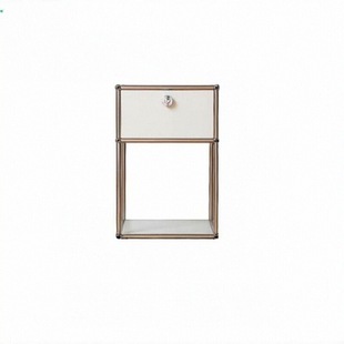 中古USM不锈钢床头柜卧室家用储物收纳柜床边窄柜模块柜沙发边柜