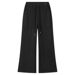 快鱼女士休闲裤2026新款春季加绒保暖柔软舒适百搭微喇女裤长裤