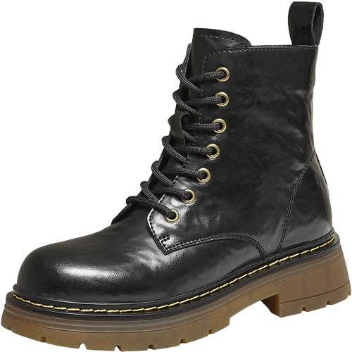 TATA他她女靴子复古马丁靴2025英伦风真皮加绒短靴工装靴CHQ01DD5