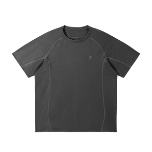 MOSEALAND 明线短袖t恤男夏季新款吸湿透气休闲圆领运动半袖衫潮