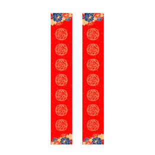 2026年马年春节对联宣纸空白高档手工蜡染春联纸四尺四开17*104cm三开七言福字斗方万年红纸书法专用大红纸