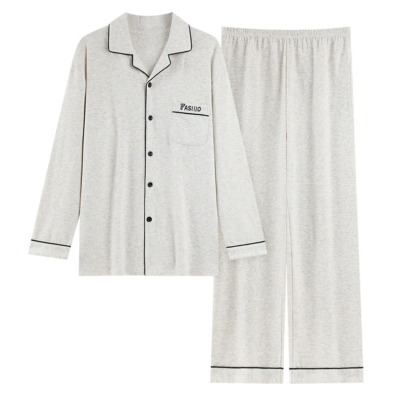 春秋冬季男士德绒保暖开衫家居服