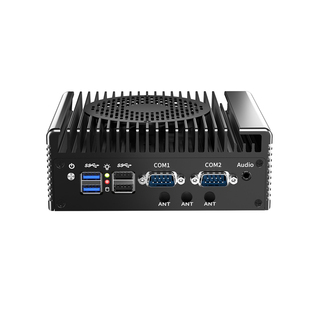 岩控迷你工控机N100N305双网口带风扇微型低功耗嵌入式工控主机