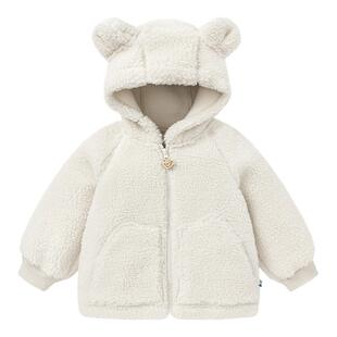 【泰迪熊联名】迷你巴拉巴拉男女童摇粒绒外套宝宝夹克冬装新款小