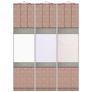 安徽泾县宣纸全麻布锦布腹背手工宣纸卷轴麻宣檀皮宣古法楮皮免装裱卷轴挂轴竖轴软笔书法毛笔字创作小楷行草