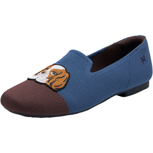 快乐玛丽休闲单鞋女2026春季新款一脚蹬软底不累脚飞织浅口王妃鞋