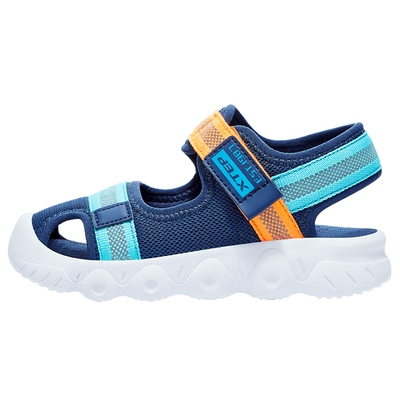 特步男童夏季软底防滑包头凉鞋