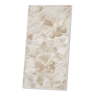 远晶 400x800法式云锦全瓷砖微哑浮雕花砖厨卫墙砖阳台地砖奶油色