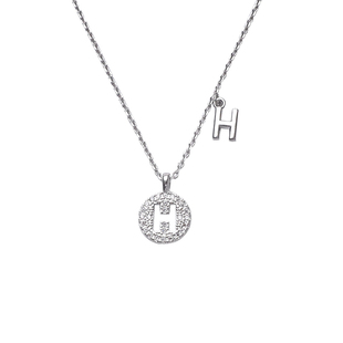 925银H字母项链2023年新款爆款女ins简约气质轻奢小众锁骨链高级