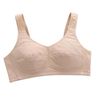 薄款纯棉无钢圈文胸中老年妈妈无海绵内衣女大码调整型蕾丝胸罩夏