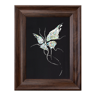 螺钿蝴蝶贝壳画手工DIY全套材料包创意礼物活动团建鲍鱼片相框画