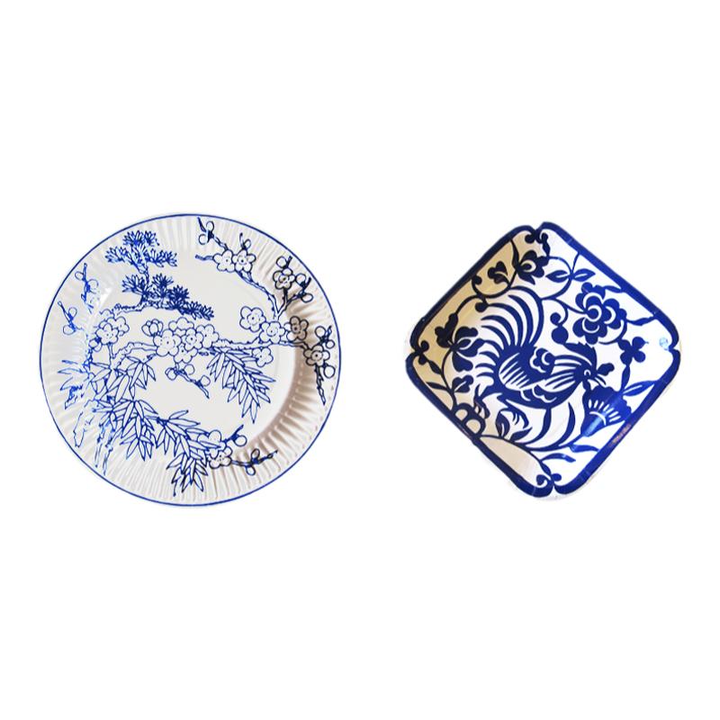 青花瓷墙区角六一儿童节布置装饰