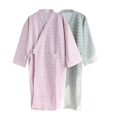 日式风秋冬加长夹棉情侣睡袍