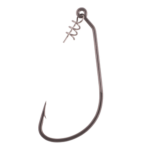 钓之猪路亚弹簧锁针防脱自锁宽幅曲柄钩防爆软饵软虫钩加强黑鱼钩