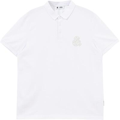 杰克琼斯短袖字母刺绣贴布polo衫