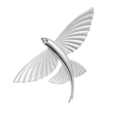 设计师原创小众纯银飞鱼情侣胸针