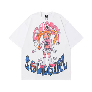 【官方正品】nice ghost club涂鸦美少女短袖T恤女林娜琏同款ngc