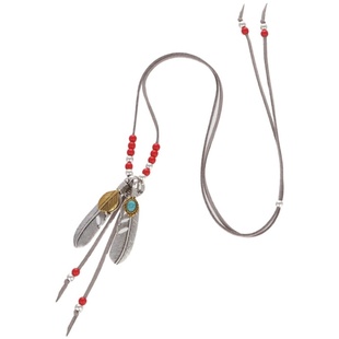 欧阳娜娜权志龙明星同款项链男女高桥羽毛潮牌吊坠绳子毛衣链挂件