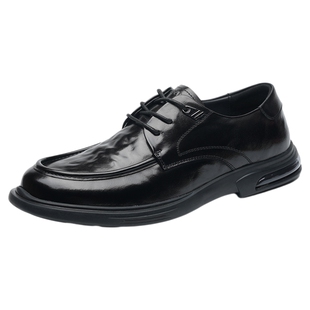 奥康 男鞋秋季新款软底圆头商务休闲鞋男士真皮厚底耐磨男款皮鞋L