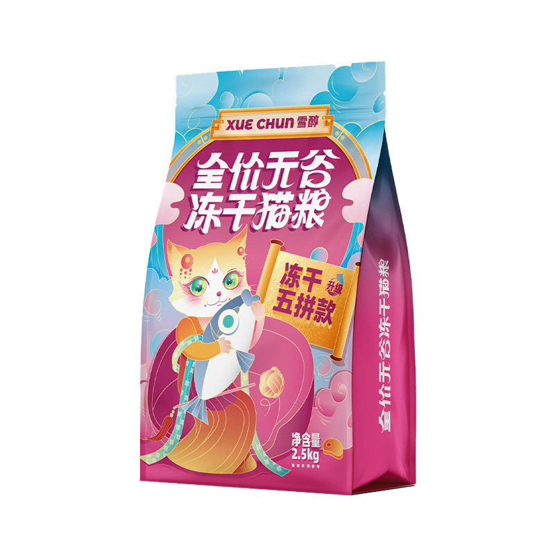 雪醇猫粮冻干五拼全价营养主粮