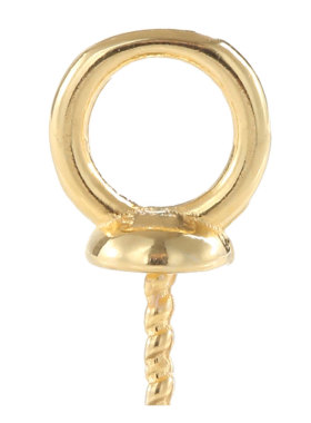 diy手工珍珠针式吊坠空托配件