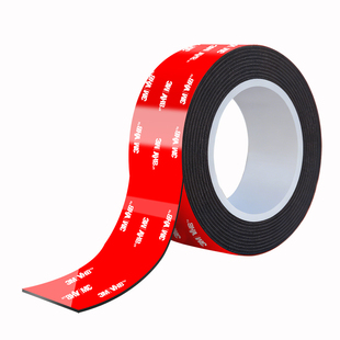 3m强力双面胶VHB耐高温汽车车标尾翼防撞条行车记录仪专用不留痕高粘度固定墙面防水无痕加厚泡棉胶带5952