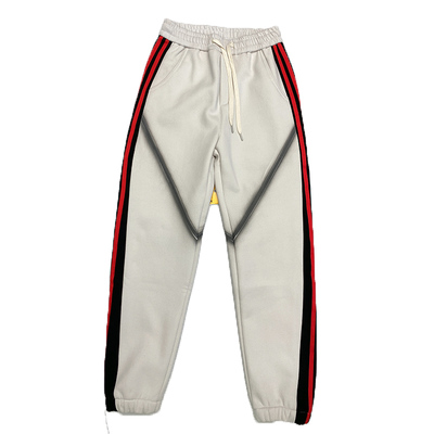 春季男士痞帅撞色拼接哈伦裤