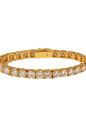 西大班莫桑钻通体S925银网球手链