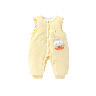 女童套装秋冬装2025棉袄儿童背带裤冬季婴儿衣服宝宝加绒夹棉棉服