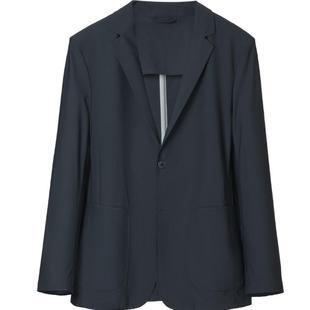 HLA/海澜之家修身休闲西服春夏平驳领弹力防晒外套男