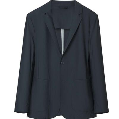 海澜之家修身平驳领防晒休闲西服