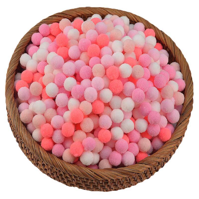 10mm15mm高弹力彩色小毛绒球幼儿园儿童手工材料饰品配件毛毛球装