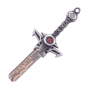 防盗门替换头钥匙柄通用房门金属钥匙改装DIY空壳万用家用配制套