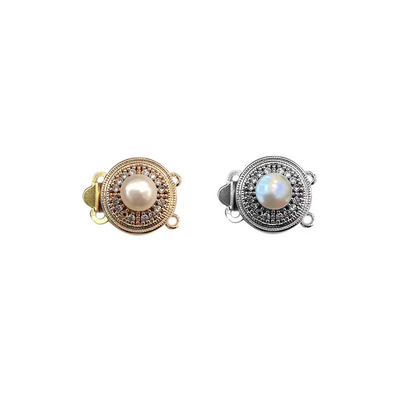 珍珠空托插扣珍珠手链毛衣链扣子