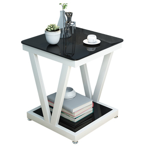 玻璃角几沙发边几方几迷你床头桌子小方桌边桌卧室简易茶几电话几