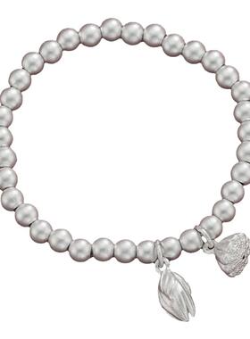 顺庆银楼纯银两世欢莲心手串