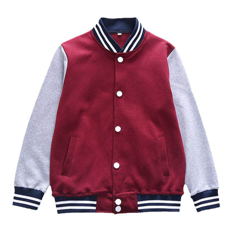 小学生校服春秋冬季男女英伦学院风儿童装韩版浅灰枣红棒球服套装
