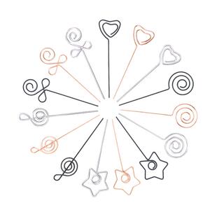 10个装花式照片便签夹,创意手工DIY软陶泥粘土蛋糕配件相片留言夹