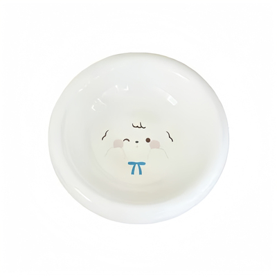 pecolo猫碗陶瓷狗狗吃饭喝水碗猫粮碗防打翻猫咪碗食盆浅口盘饭碗