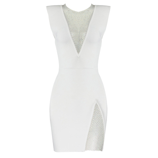 Bandage Dress2022潮INS深V领显瘦包臀绷带连衣裙敬酒明星晚礼服