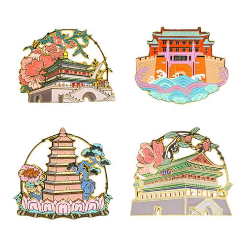 【长安永安金属冰箱贴】西安地标建筑纪念磁吸装饰留言贴伴手礼