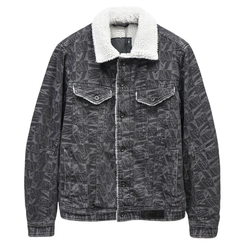 ABLEJEANS男秋冬仿羊羔绒厚夹克