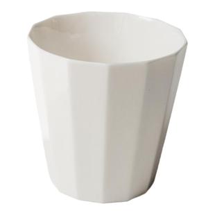 MUMO木墨 鹿至 纯白棱形矮杯 陶瓷咖啡杯文艺简约白瓷杯